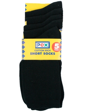 Ankle Socks 5 pack - Black (Girls only in Summer)